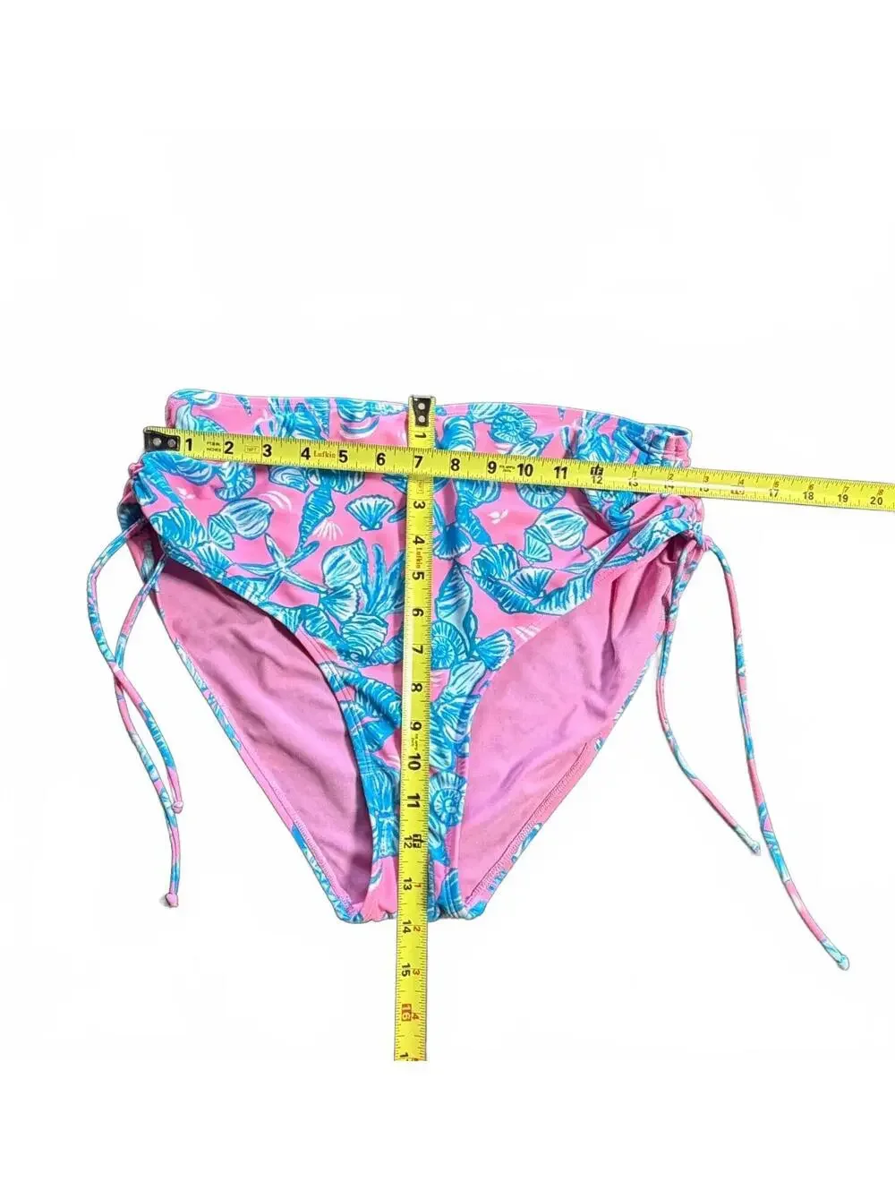 STELLA PARKER shell costal draw cord adjustable side high waist swim bottom